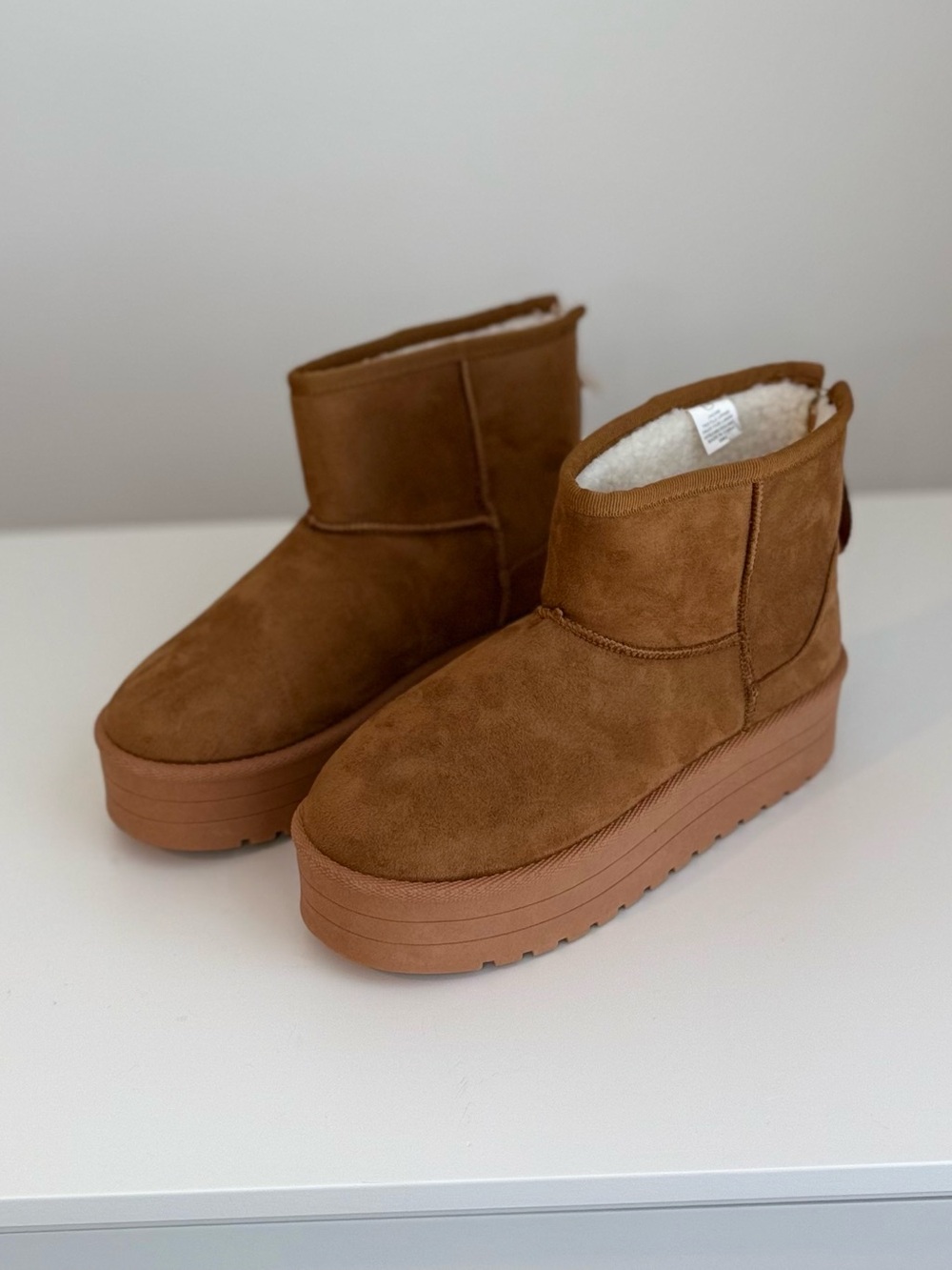 US Sports Jackie Camel Platform Mini Boots